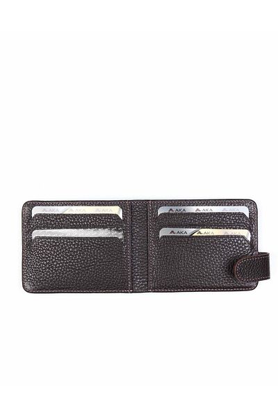 Aka Leather Brown Card Holder Wallet - Model 548 4
