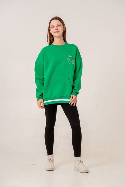 HAUSEkids 9-15 години Champ Unique Girl Sweatshirt - Зелен-