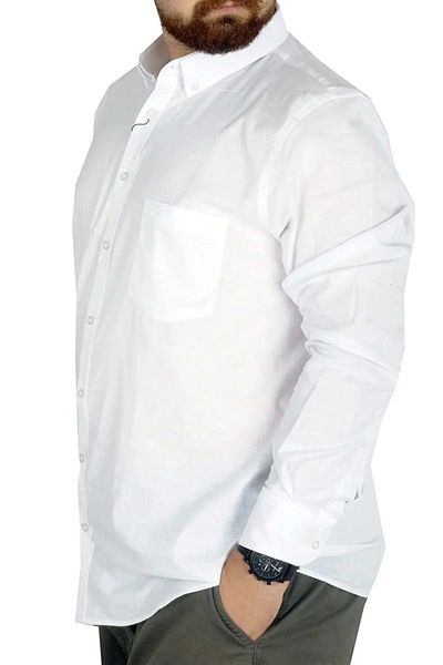 TANİŞ GİYİM Men's Plus Size Comfortable Fit Pocket Oversized Shirt