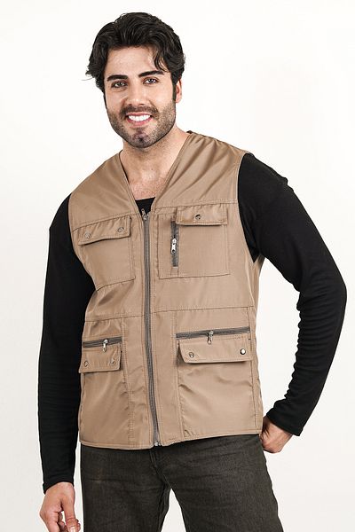 Reform Vestsummer Vest with Multi-Pocket Chest Pocket Zipper