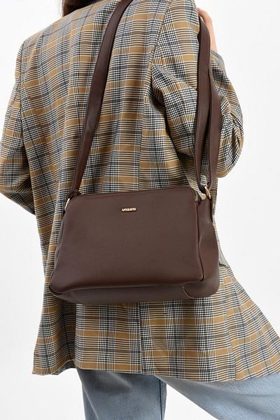 Getcho Bonny Women's Coffee Crossbody Bag Small Size Lightweight Soft Leather Adjustable Quality Strap Bag