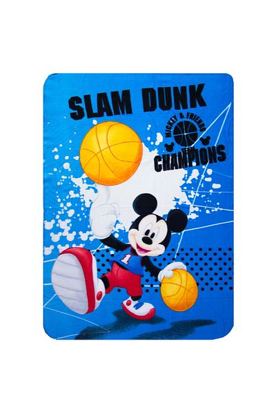 Mickey Mouse Paturica polar, 100x150 cm, multicolor, Slam Dunk, Mickey Mouse