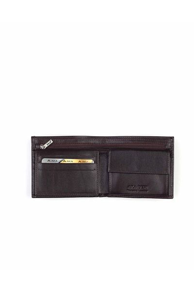 Aka Men's Leather Wallet 537 -3 Brown
