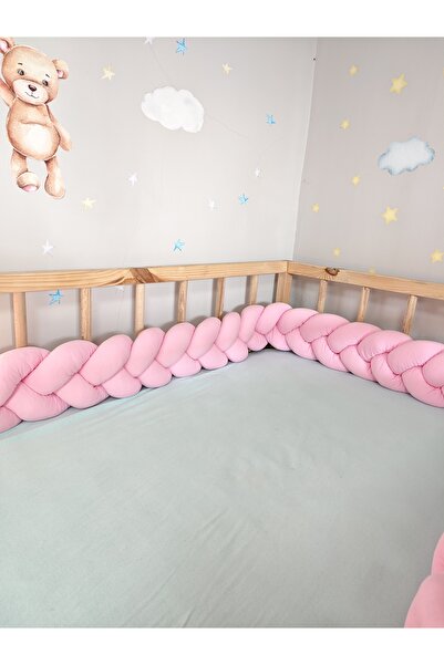 Lucky Kids نموذج حماية محبوك ثلاثي 360 سم / جانب الأم 60 × 120 - واقي سرير بارك