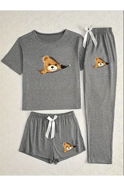 Keywest Παιδικό Σετ Πιτζάμες 3 τεμαχίων Bear printed