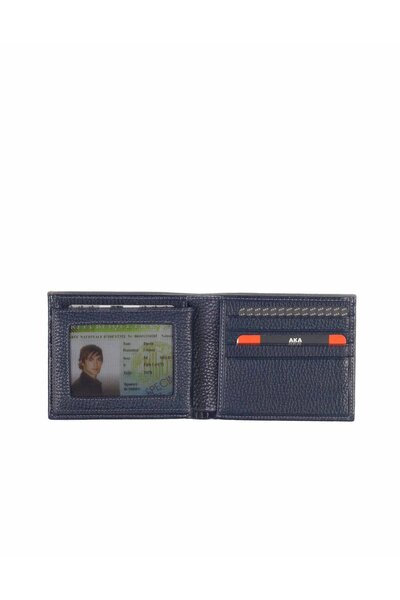 Aka Leather Navy Blue Men's Wallet 619 -17