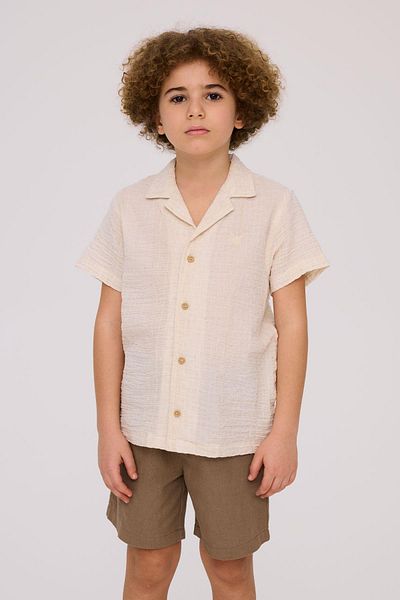 Nebbati Bg Store Boy's Ecru Shirt
