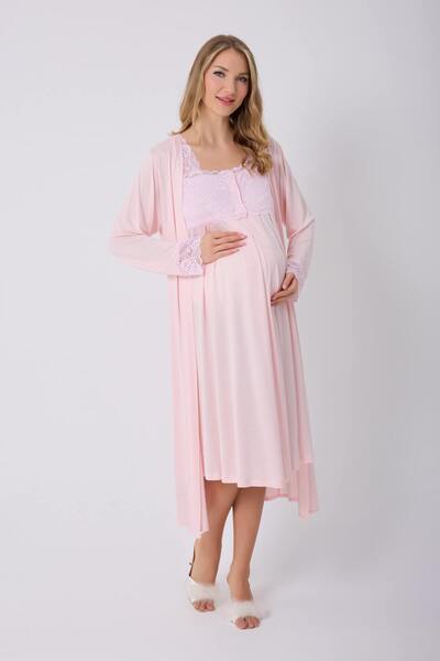 GIONA Maternity Nightgown Dressing Gown Maternity Set