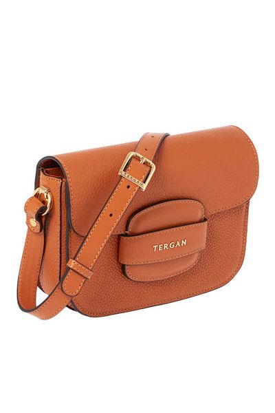 Tergan Tan Genuine Leather Women's Crossbody Bag - S24Y1Bc79781-S4Y