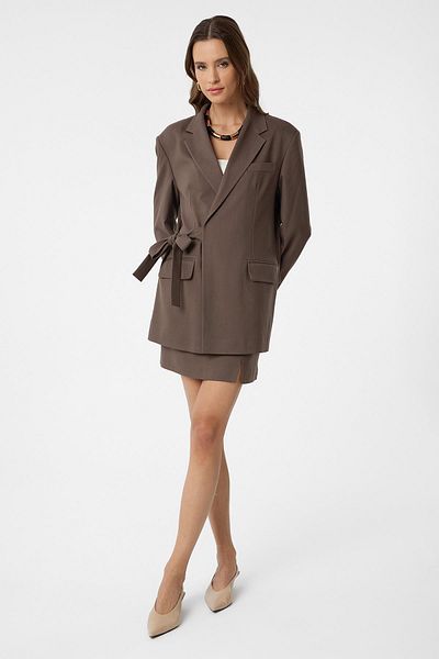 Antioch Brown Belted Women's Blazer