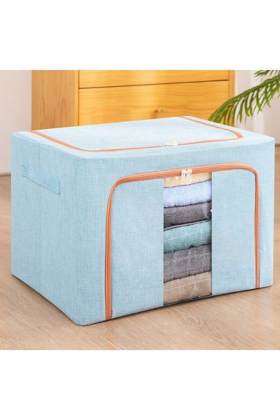 Flippy Cutie De Depozitare Pliabila 24 L40x30x20cm, Cadru Metalic, Suport Baza Stabil Din Plastic, Bleu