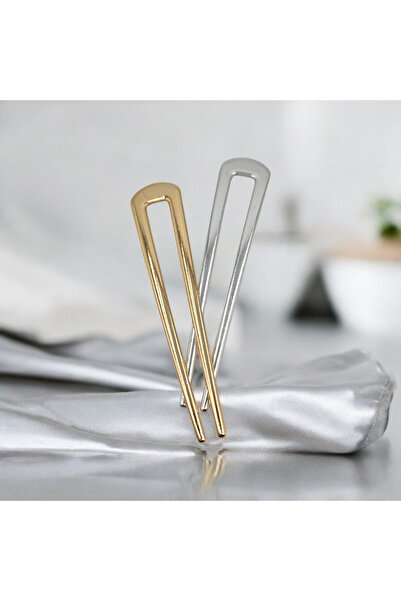 Marchen Collection Kadınlar İçin Gümüş ,Altın Renk Metal İnce 9,5*2,0 cm Saç ...