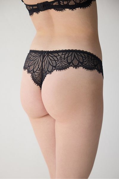 Magic Form Women's Thong Panties with Stones on the Front and Lace on the Back