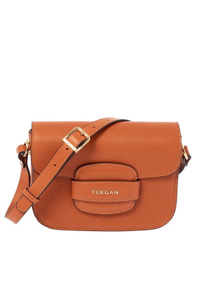 Tergan Tan Genuine Leather Women's Crossbody Bag - S24Y1Bc79781-S4Y