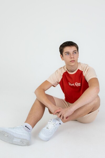 Black One Λεπτομερές σετ μπλούζας με στάμπα για αγόρι