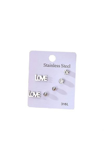 SIC MODA Elegant Stainless Steel Earrings Set Sic Moda 5465