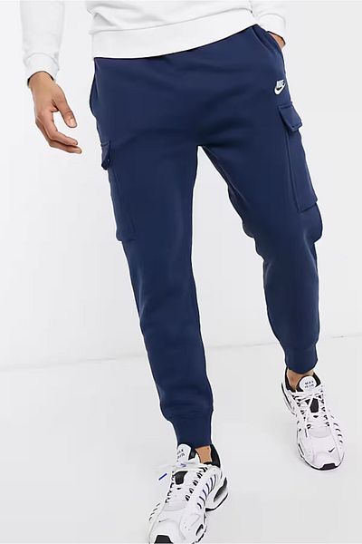 Nike Sportswear Clup Fleece Cotton Navy Blue Men's Cargo Sweatpants