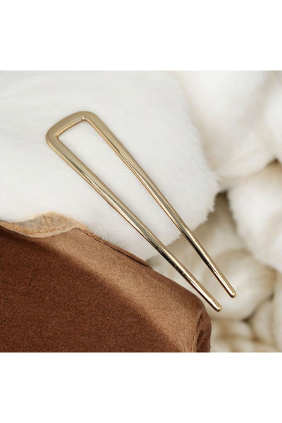 Marchen Collection Kadınlar Için Altın Renk Metal Ince 10*2,5 Cm Saç Toplama ...