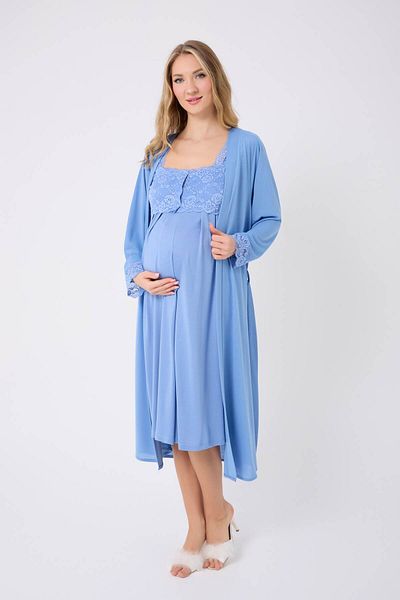 GIONA Maternity Nightgown Dressing Gown Maternity Set