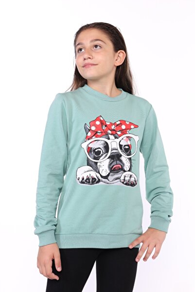 Toontoy Φούτερ για κορίτσια Relax Fit Crew Neck με τύπωμα - 2 νήματα