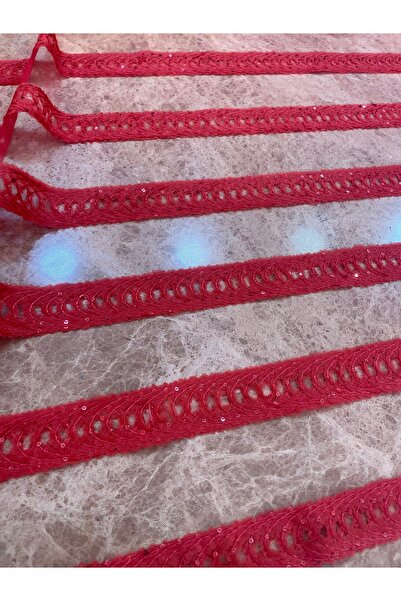 METERİAL 140 cm lățime țesătură din tul cu model de dungi roșii cu paiete |  ...