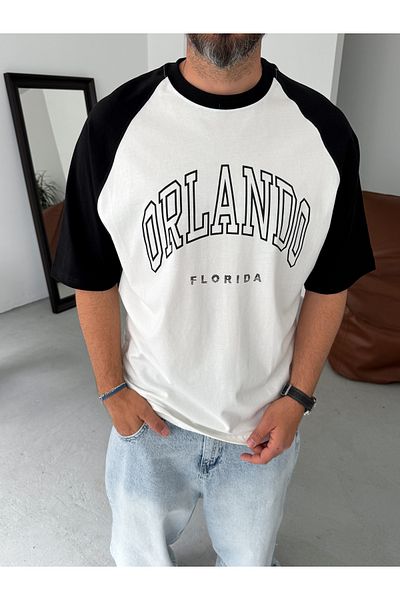 BYBASICMAN White Orlando Piece Oversize T-Shirt Pm-075