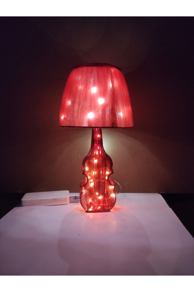 Hobby Dizayn Handmade Violin Shaped Bottle Lampshade, with USB Cable Control..