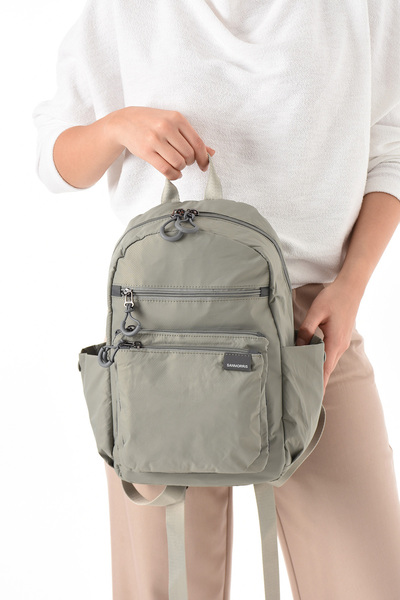 VESSARA Unisex Water Resistant Parachute Fabric 4 Compartment Travel and School Bag with Laptop Compartment