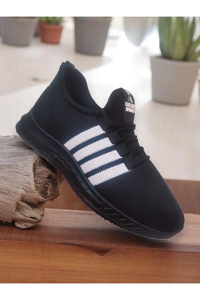 Elit 583 Black Full Orthopedic Flexible Light Sole Summer Men's Sports Shoes