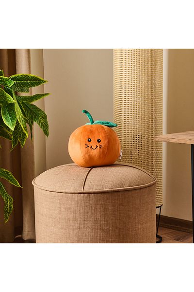 Evidea Soft Orange Figured Pillow - Orange - 25 cm