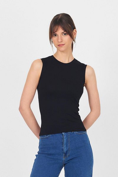 Rays Black Crew Neck Sleeveless Undershirt 319