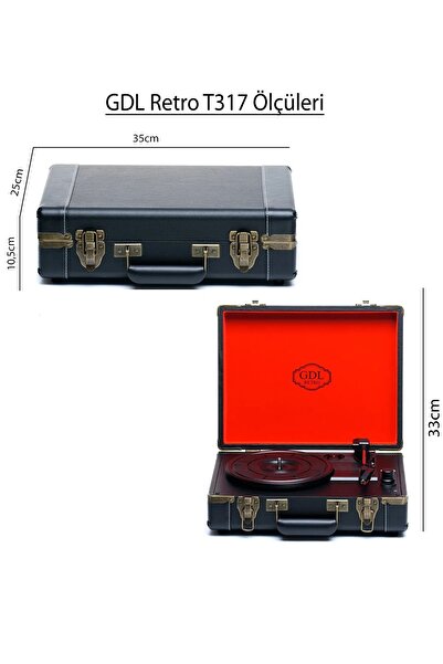 GDL Retro Çanta Pikap T317b Siyah (BLUETOOTH-ŞARJLI-AUX-METAL IĞNELİ) "orijinal Ürün-2 Yıl Garantili"