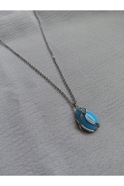 LuArte قلادة ملفوفة من الحجر الطبيعي - أنيقة وأصيلة