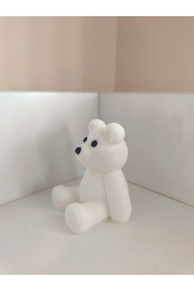 Alwin3d White Cute Teddy Bear 6cm