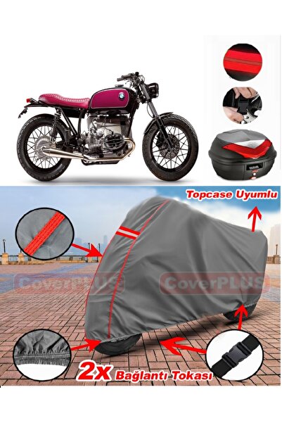 CoverPlus Bmw R 65 حقيبة خلفية متوافقة مع قماش القماش المشمع للدراجات النارية...