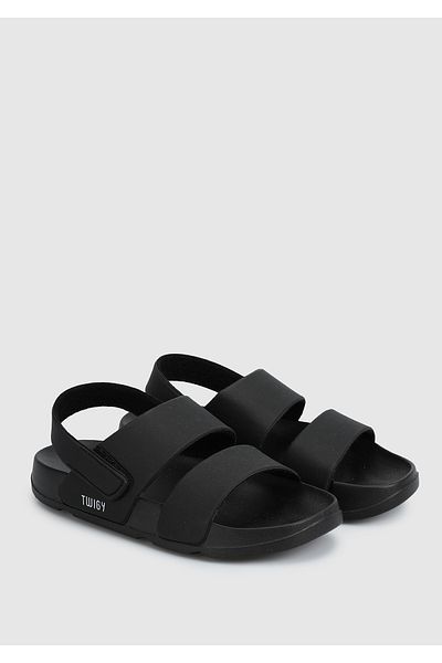 Twigy Black Women's Beach Slippers