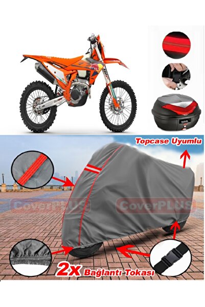 CoverPlus KTM 250 EXC حقيبة خلفية متوافقة مع قماش القنب للدراجة النارية باللو...
