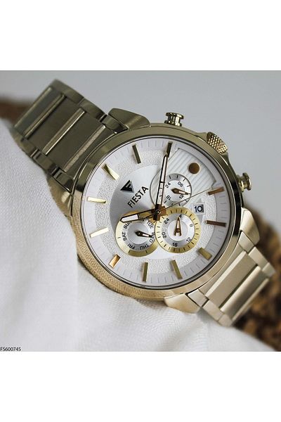Fiesta Fs600745 Men's Wrist Watch with Steel Cord