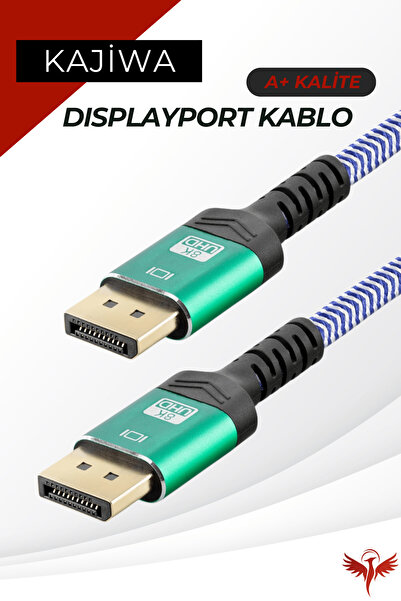 KAJİWA Displayport Kablo 2 Metre High Quality (DP to DP) 144Hz, 8K Monitör-Pc Görüntü Kablosu HQ 2mt
