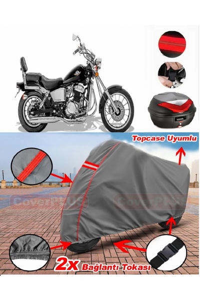 CoverPlus ريجال رابتور DD 150E-2F حقيبة خلفية متوافقة مع قماش القنب للدراجات ...