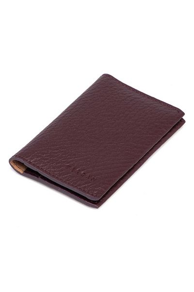 Tergan Purple Genuine Leather Unisex Credit Card Holder - S1Kk 00000266 -C48