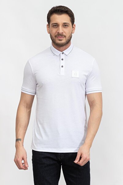 Armani Exchange % 100 Pamuk Regular Fit Düğmeli Polo T Shirt Erkek Polo T Shirt 8nzfpq Zjh4z 1100