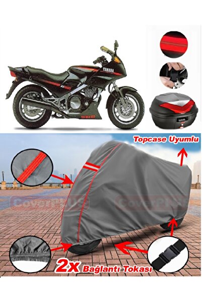 CoverPlus ياماها FJ 1200 الخلفية حقيبة متوافقة مع القماش المشمع دراجة نارية ا...