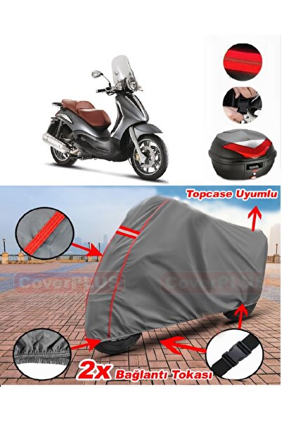 CoverPlus بياجيو بيفرلي 500 حقيبة خلفية متوافقة مع القماش المشمع للدراجات الن...