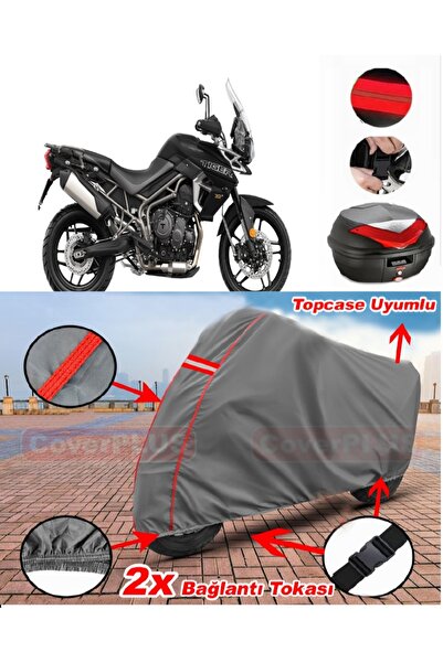 CoverPlus Triumph Tiger 800 XRX حقيبة خلفية متوافقة مع قماش القنب للدراجات ال...