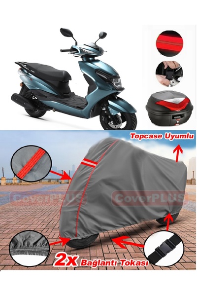 CoverPlus حقيبة ظهر Kuba Space 50 Pro متوافقة مع قماش القنب للدراجات النارية ...