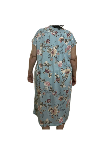 İpek Women's Short Sleeve Plus Size 100% Cotton Nightdress/Dress