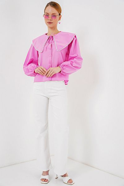 Bigdart Women's Baby Collar Shirt 20314 - Pink