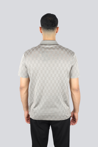 PAUL&SHARK Men's Regular Fit 100% Organic Cotton Patterned Short Sleeve Beige Polo Neck T-Shirt 25411278 -266