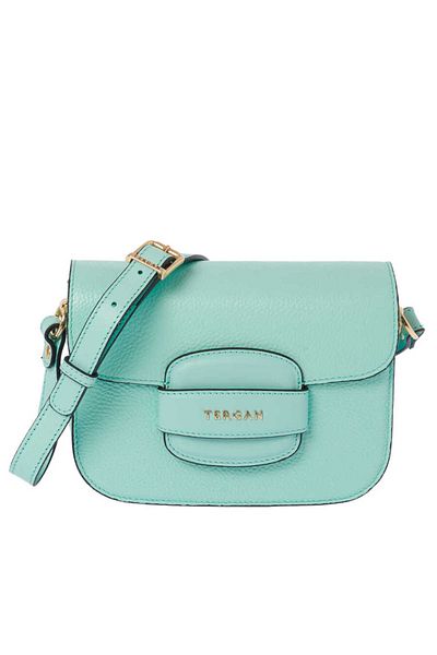 Tergan Blue Genuine Leather Women's Crossbody Bag - S24Y1Bc79781-S3Z
